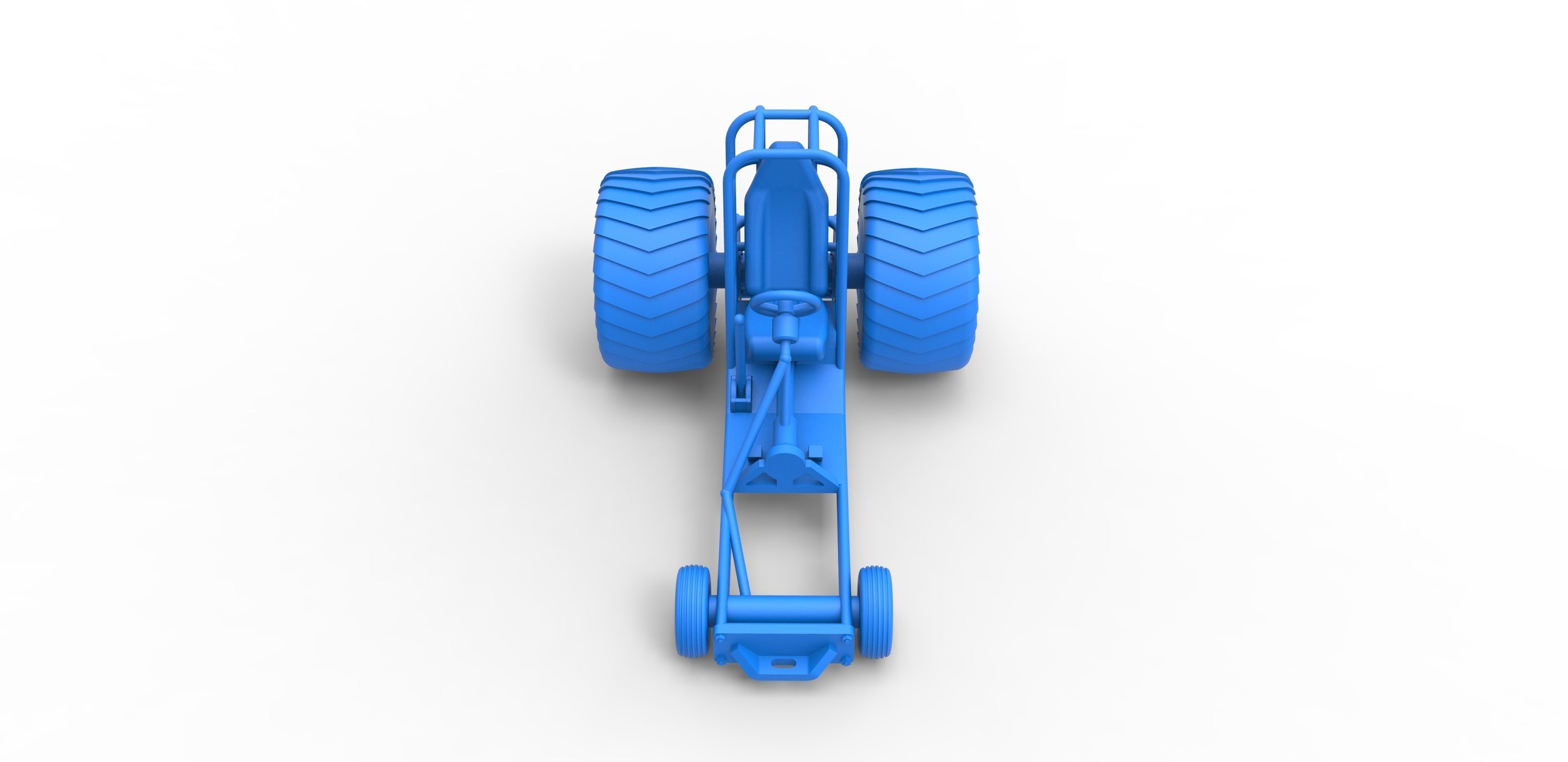 Chassis of Mini Rod pulling tractor Scale 1 to 25 3D print model_17