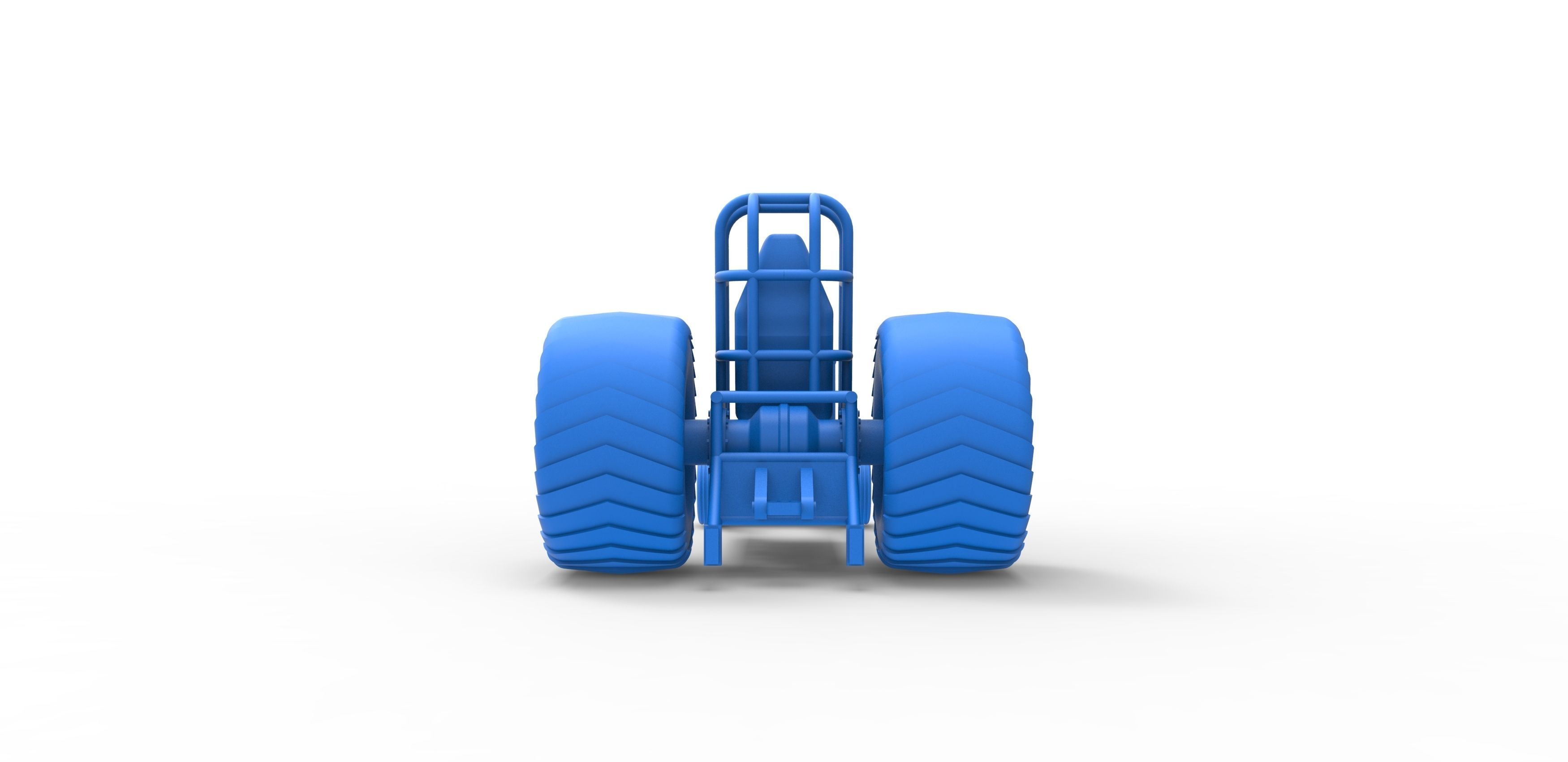 Chassis of Mini Rod pulling tractor Scale 1 to 25 3D print model_25