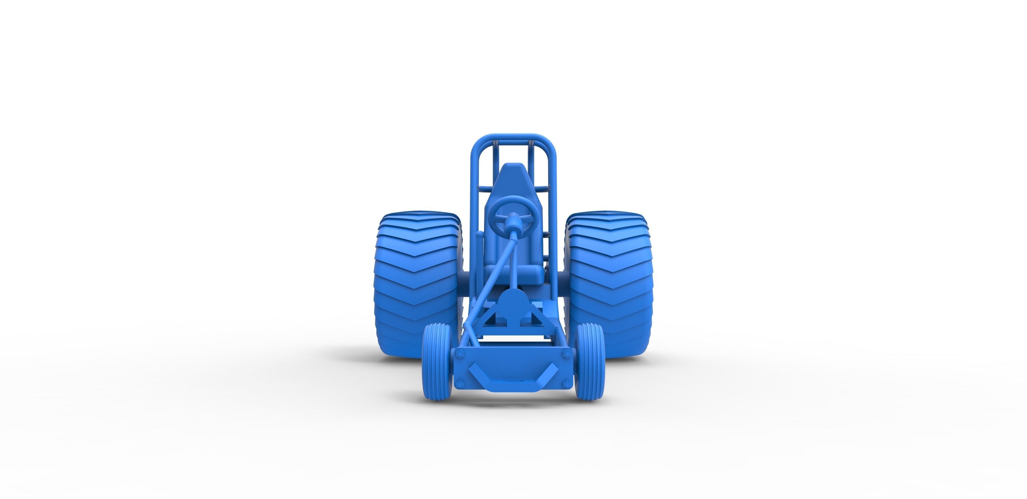 Chassis of Mini Rod pulling tractor Scale 1 to 25 3D print model_18
