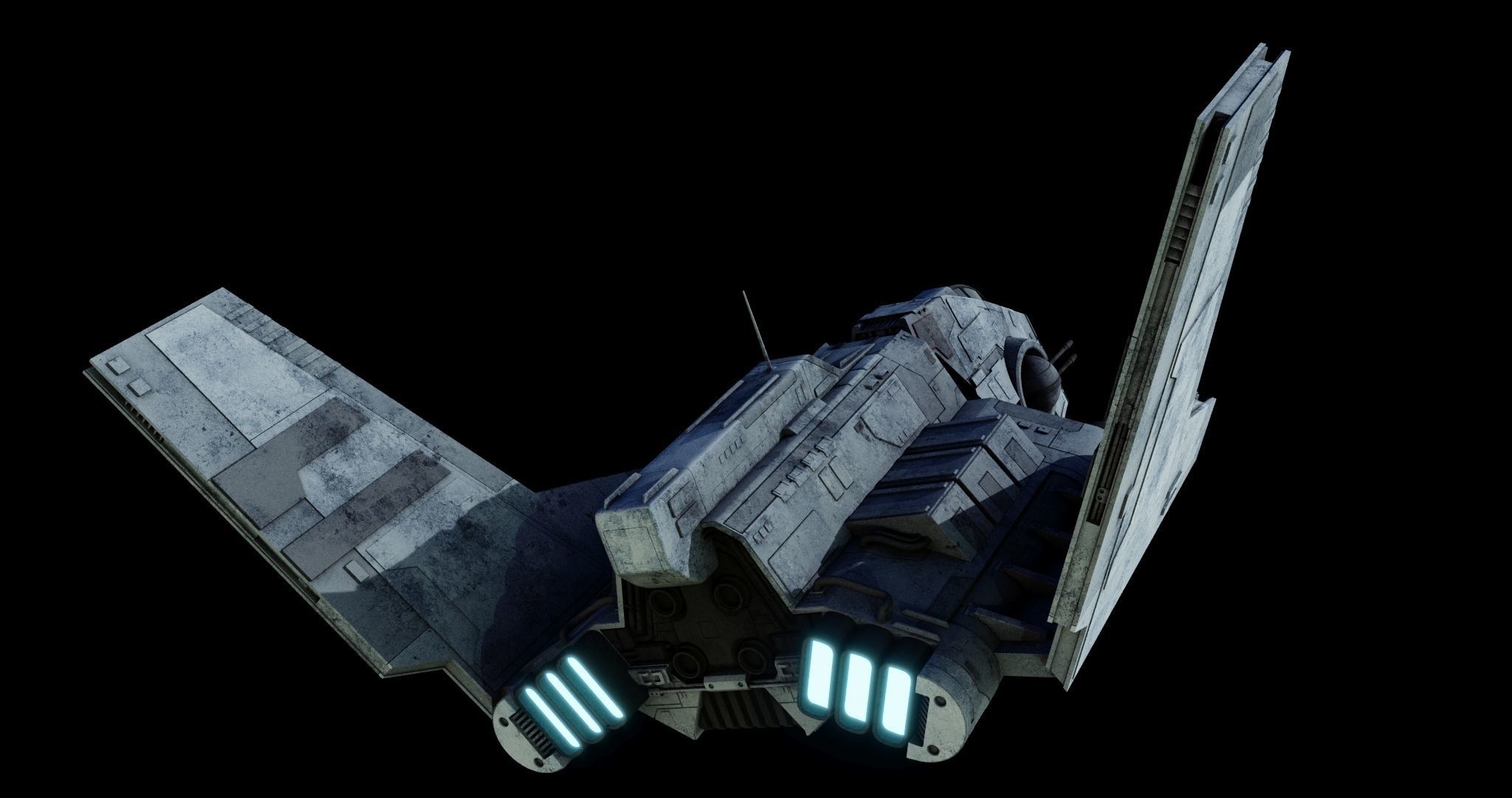 Nu-class attack shuttle  - Star Wars 3D model_11