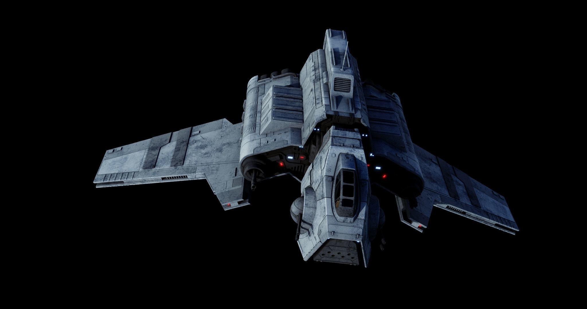 Nu-class attack shuttle  - Star Wars 3D model_5