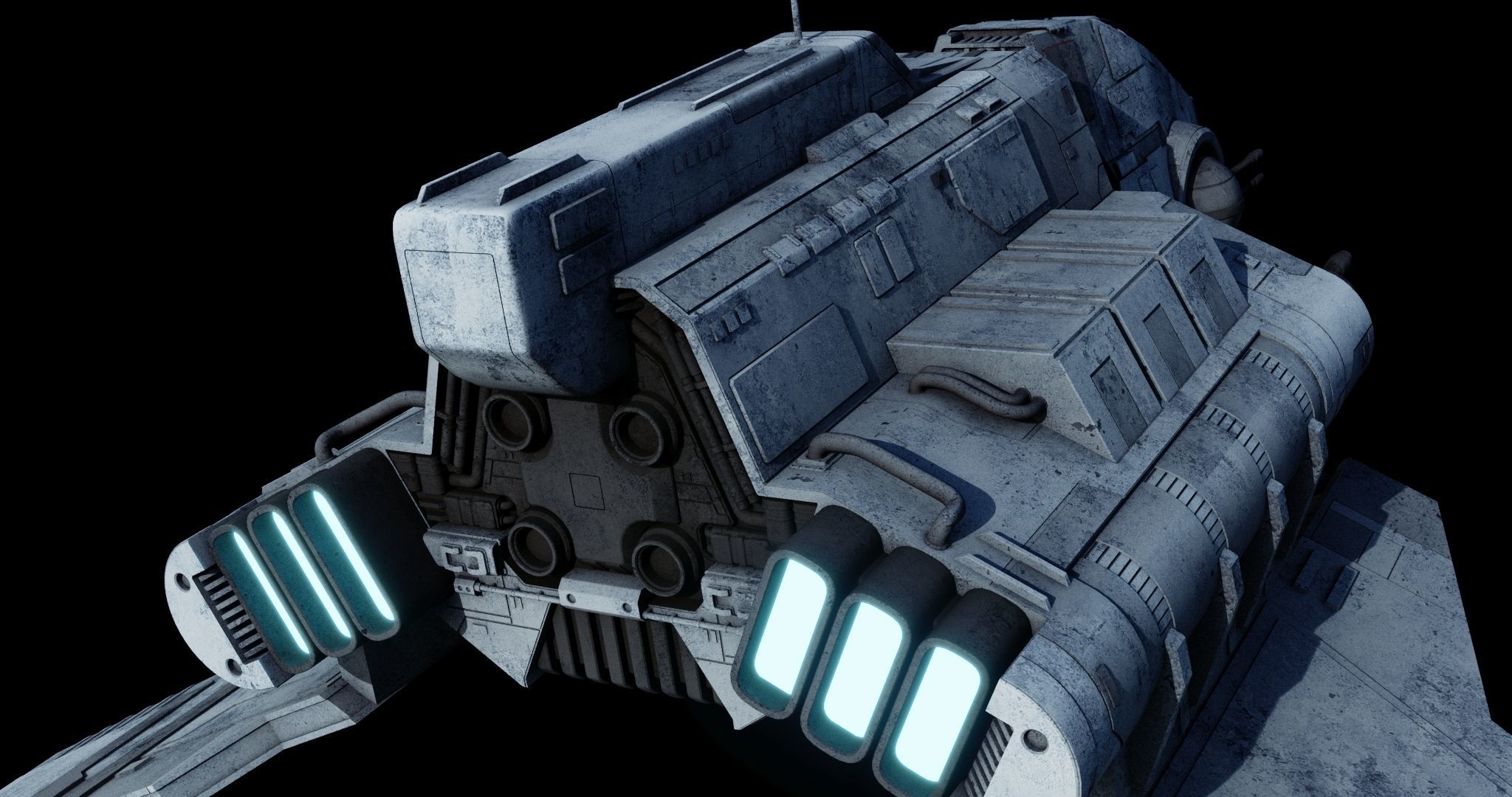Nu-class attack shuttle  - Star Wars 3D model_9