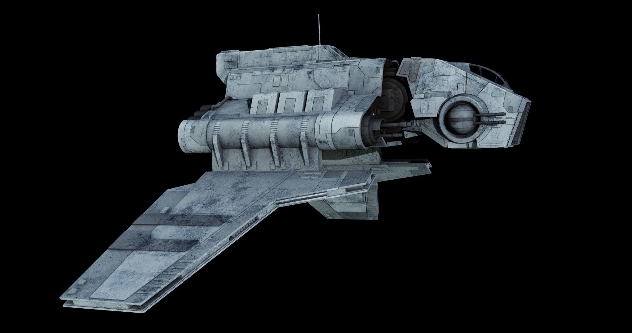 Nu-class attack shuttle  - Star Wars 3D model_1