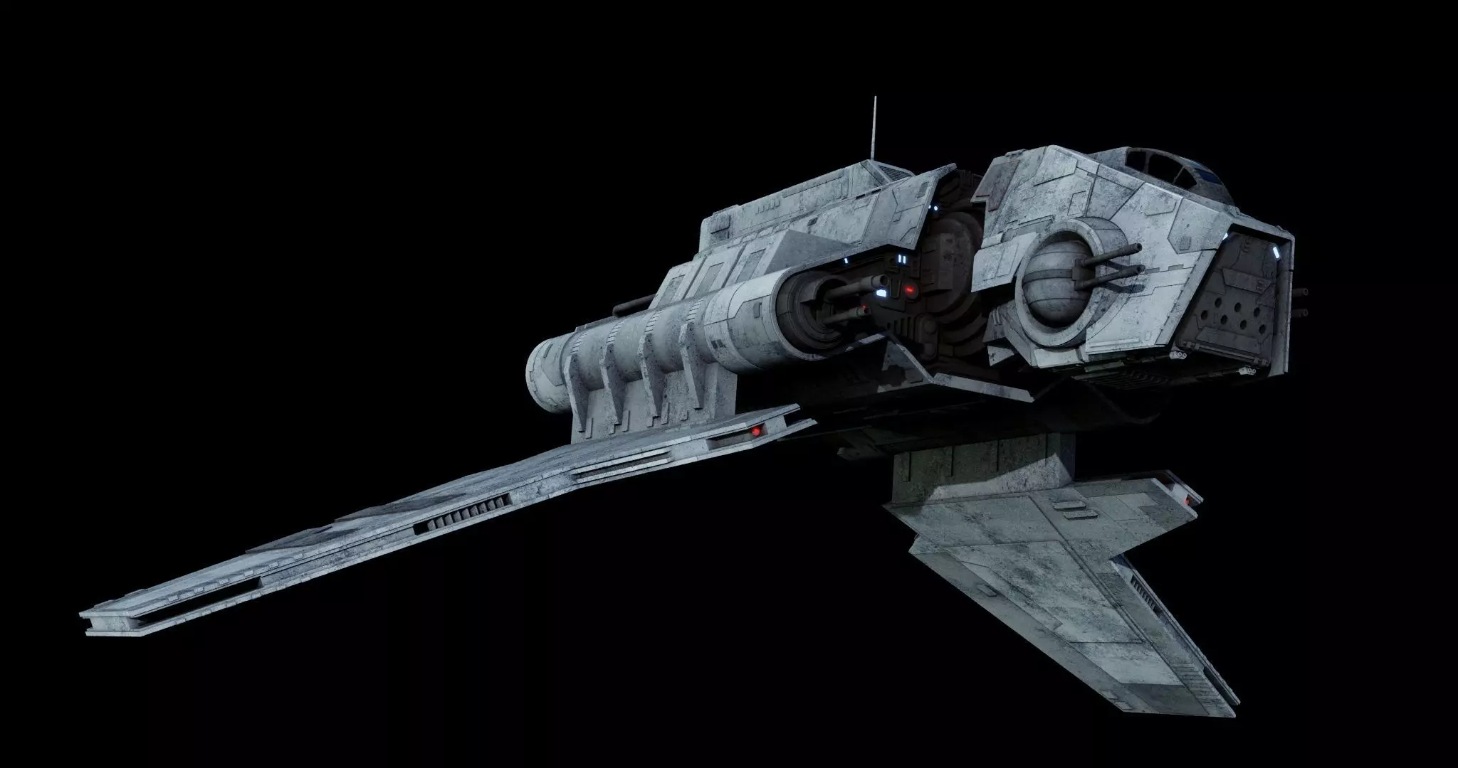 Nu-class attack shuttle  - Star Wars 3D model_0