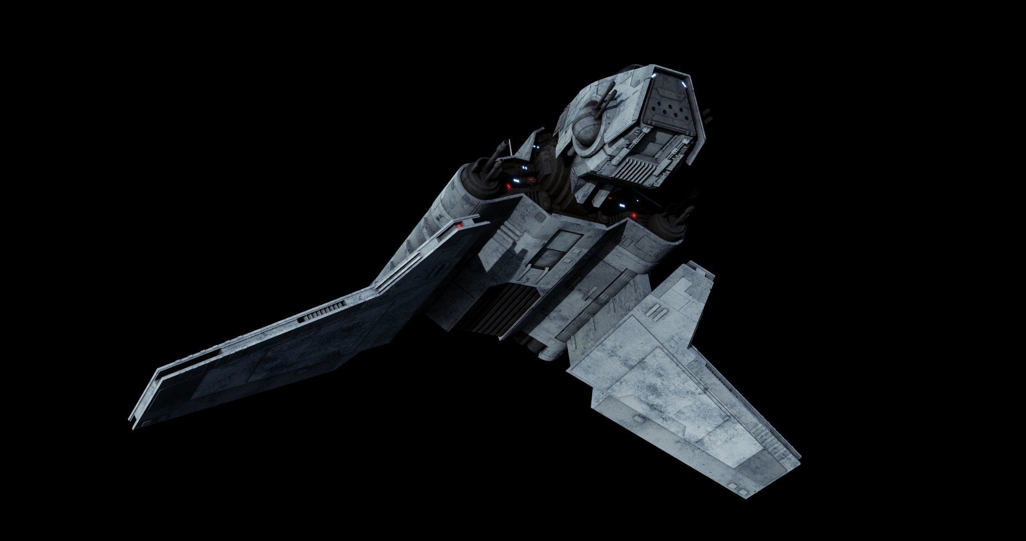 Nu-class attack shuttle  - Star Wars 3D model_7