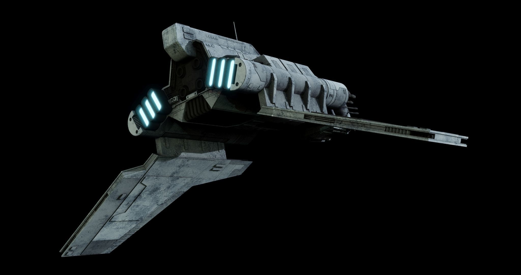 Nu-class attack shuttle  - Star Wars 3D model_3