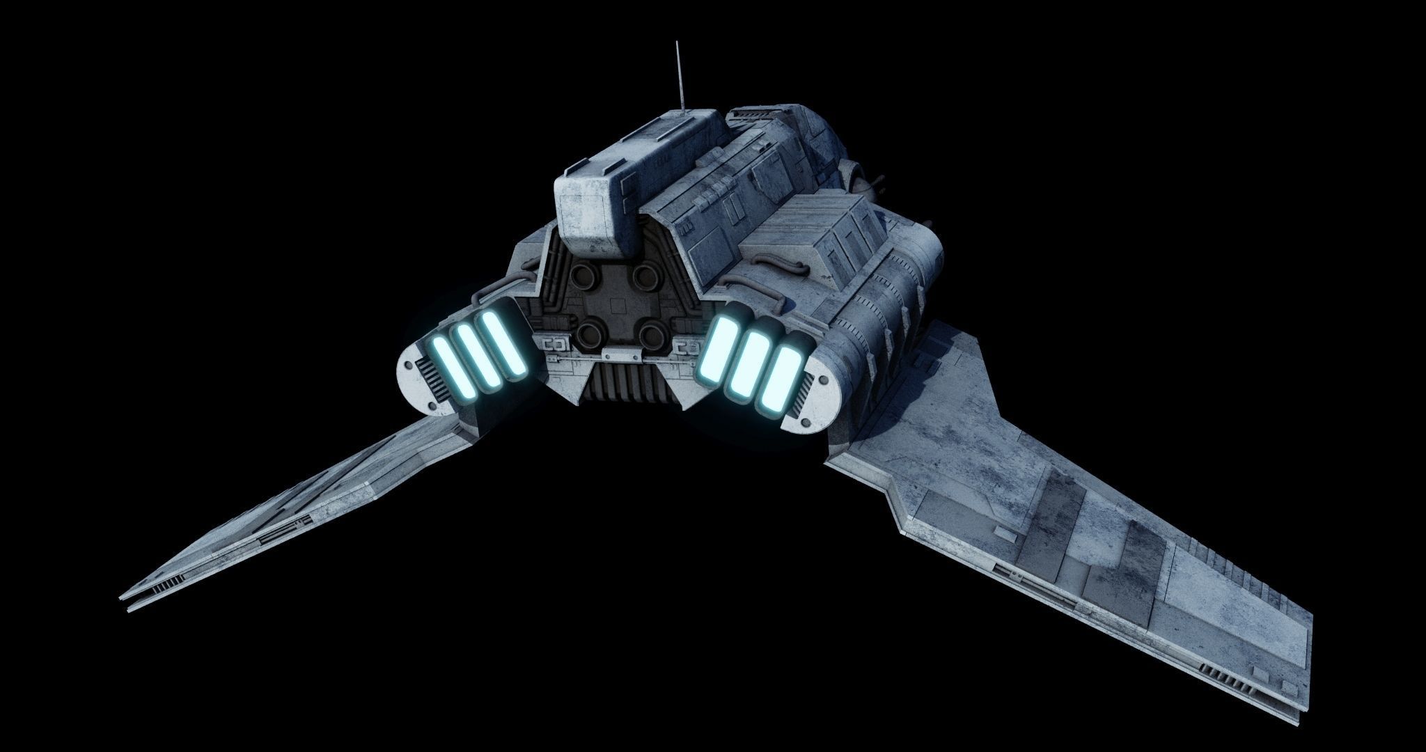 Nu-class attack shuttle  - Star Wars 3D model_8
