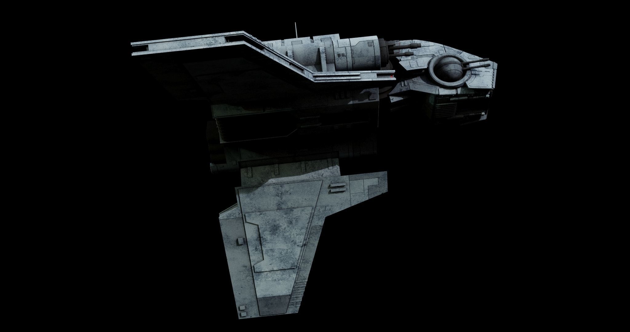 Nu-class attack shuttle  - Star Wars 3D model_2
