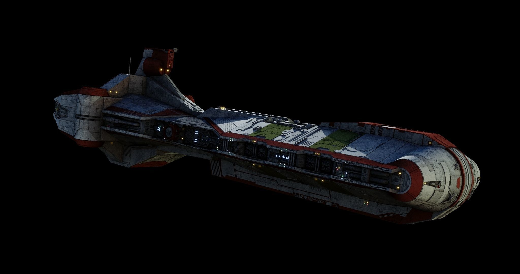 Pelta-class frigate  - Star Wars 3D model_23