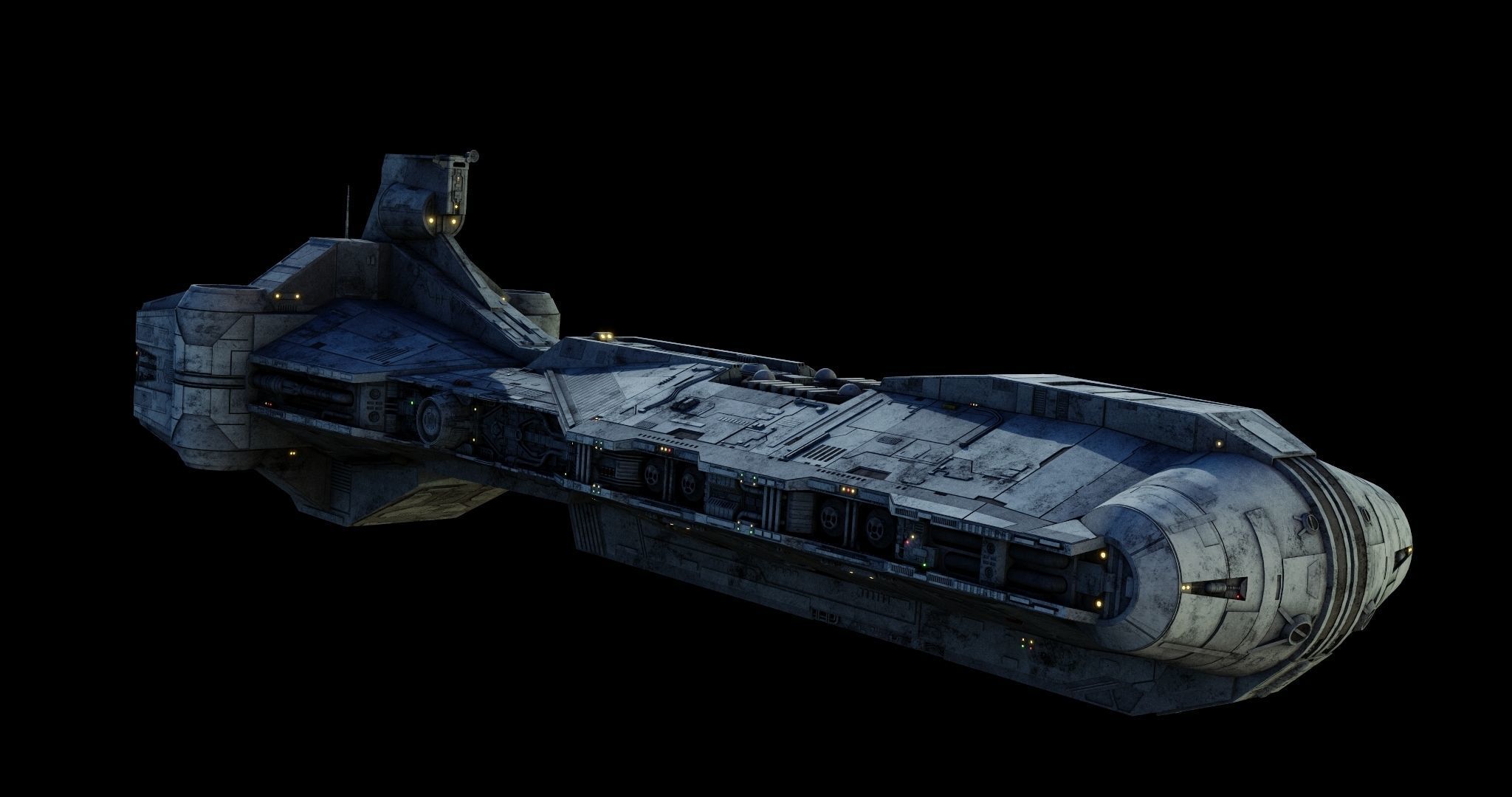 Pelta-class frigate  - Star Wars 3D model_10
