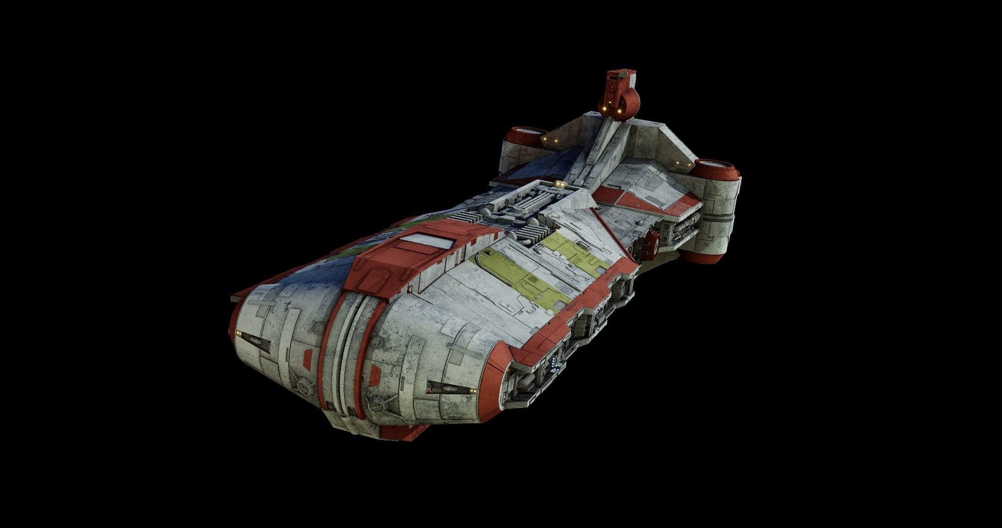 Pelta-class frigate  - Star Wars 3D model_21