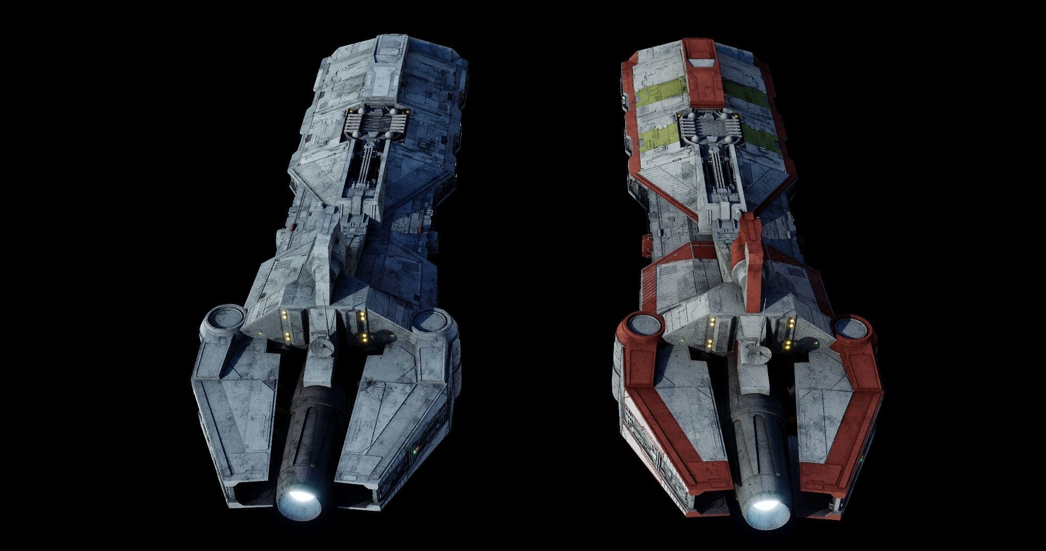Pelta-class frigate  - Star Wars 3D model_2