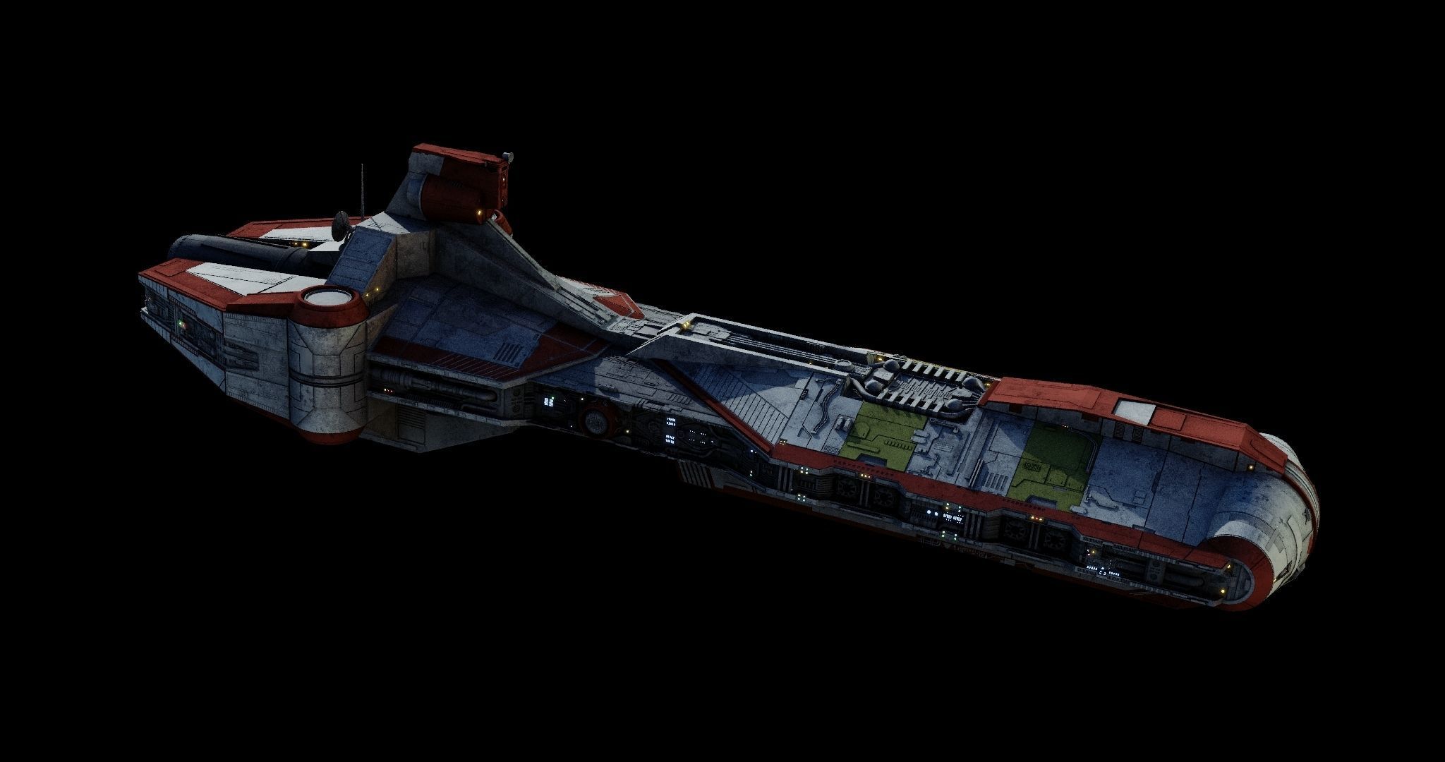 Pelta-class frigate  - Star Wars 3D model_24
