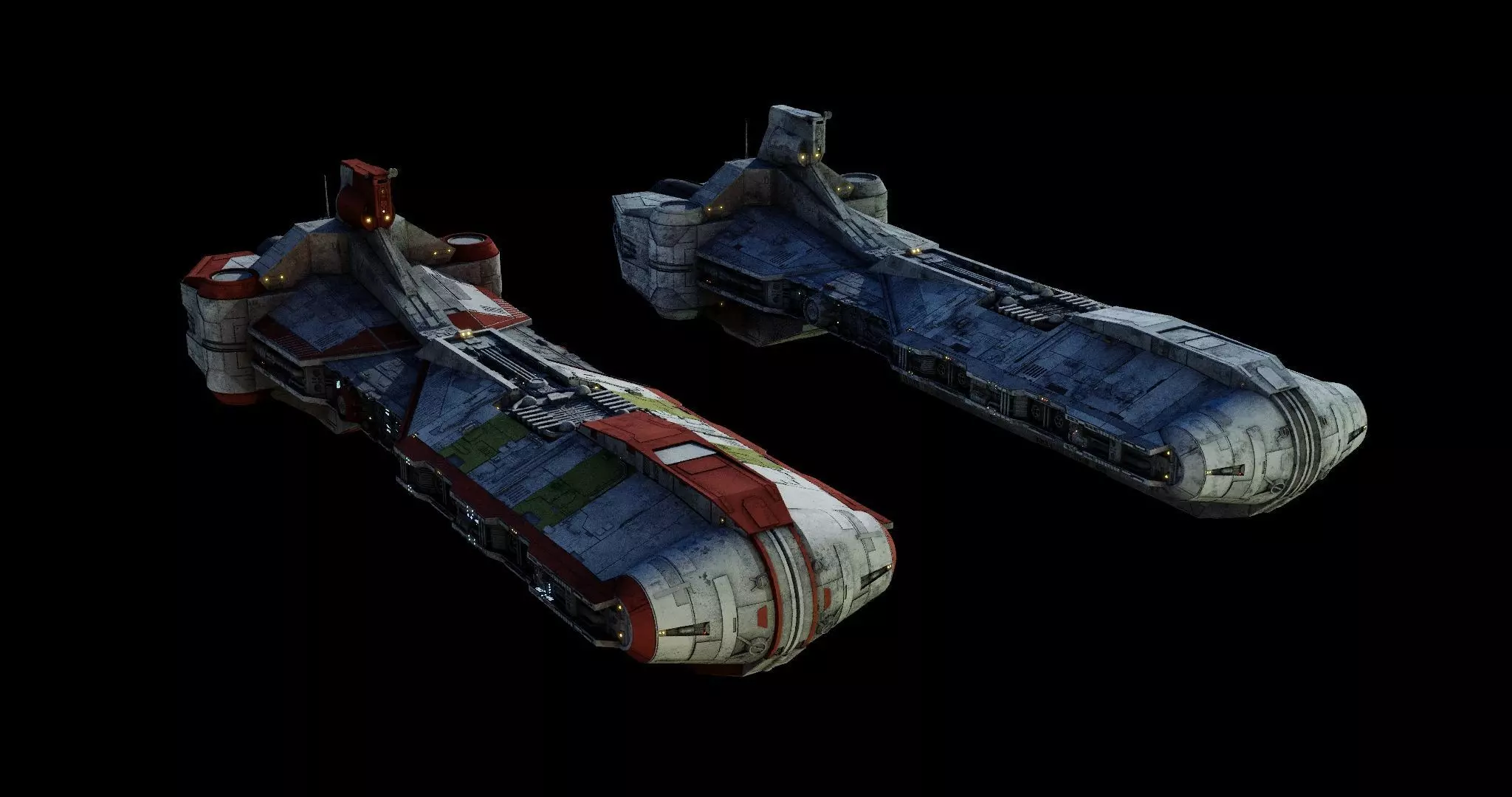 Pelta-class frigate  - Star Wars 3D model_0