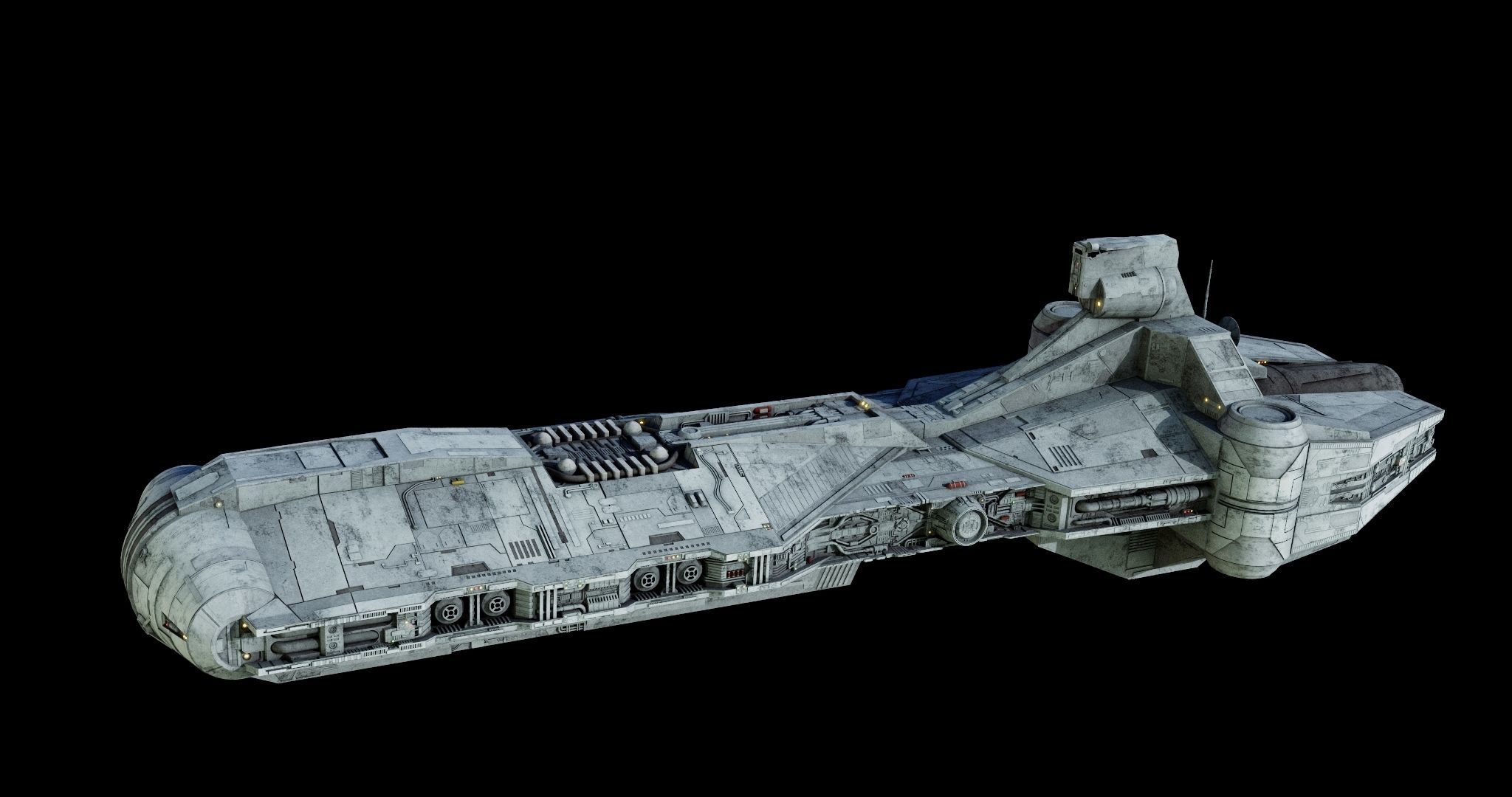 Pelta-class frigate  - Star Wars 3D model_6