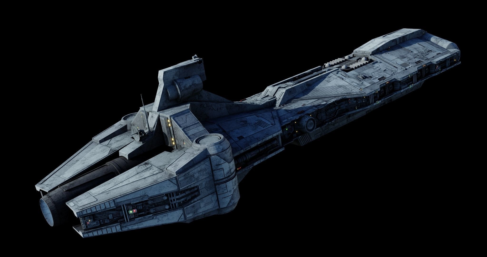 Pelta-class frigate  - Star Wars 3D model_9