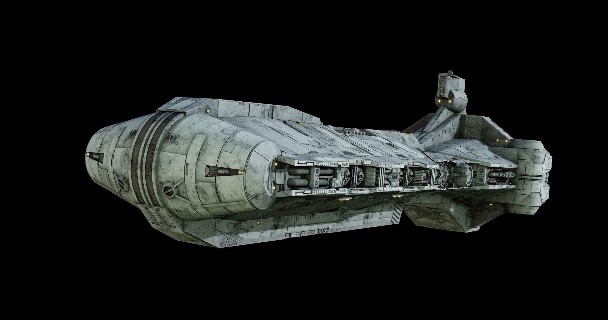 Pelta-class frigate  - Star Wars 3D model_5