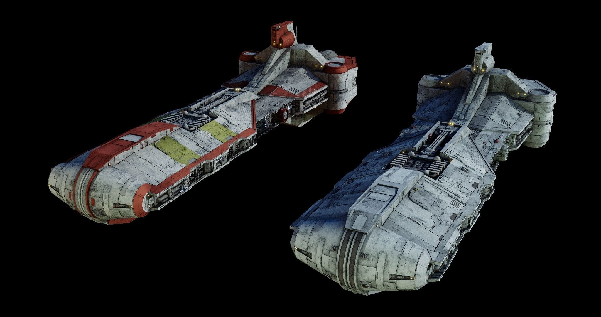 Pelta-class frigate  - Star Wars 3D model_1