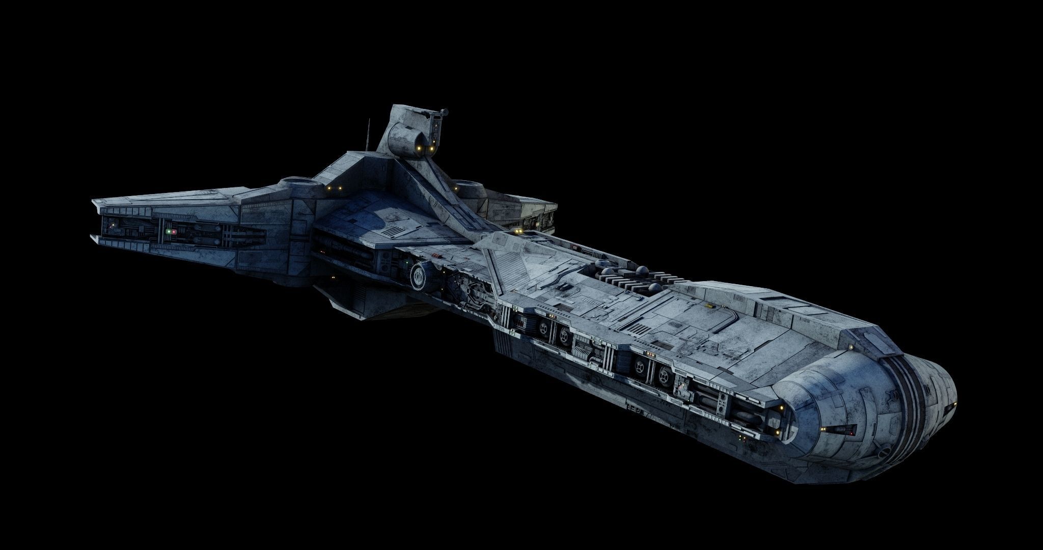 Pelta-class frigate  - Star Wars 3D model_14
