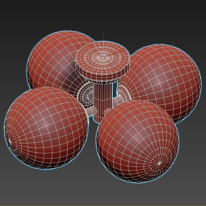 st-luce-rosello-sl424-402-04 three light ceiling fixture with... 3D model_2