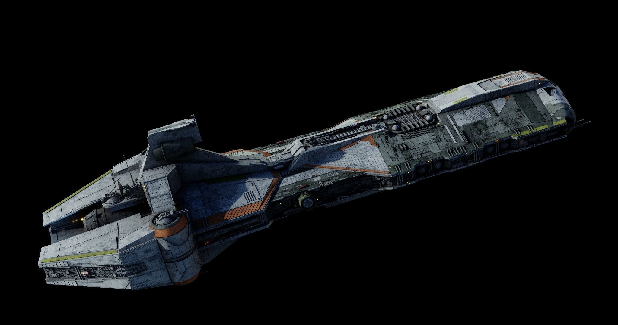 Rebel Command Ship Blue Chief and Phoenix Home  - Star Wars 3D model_12