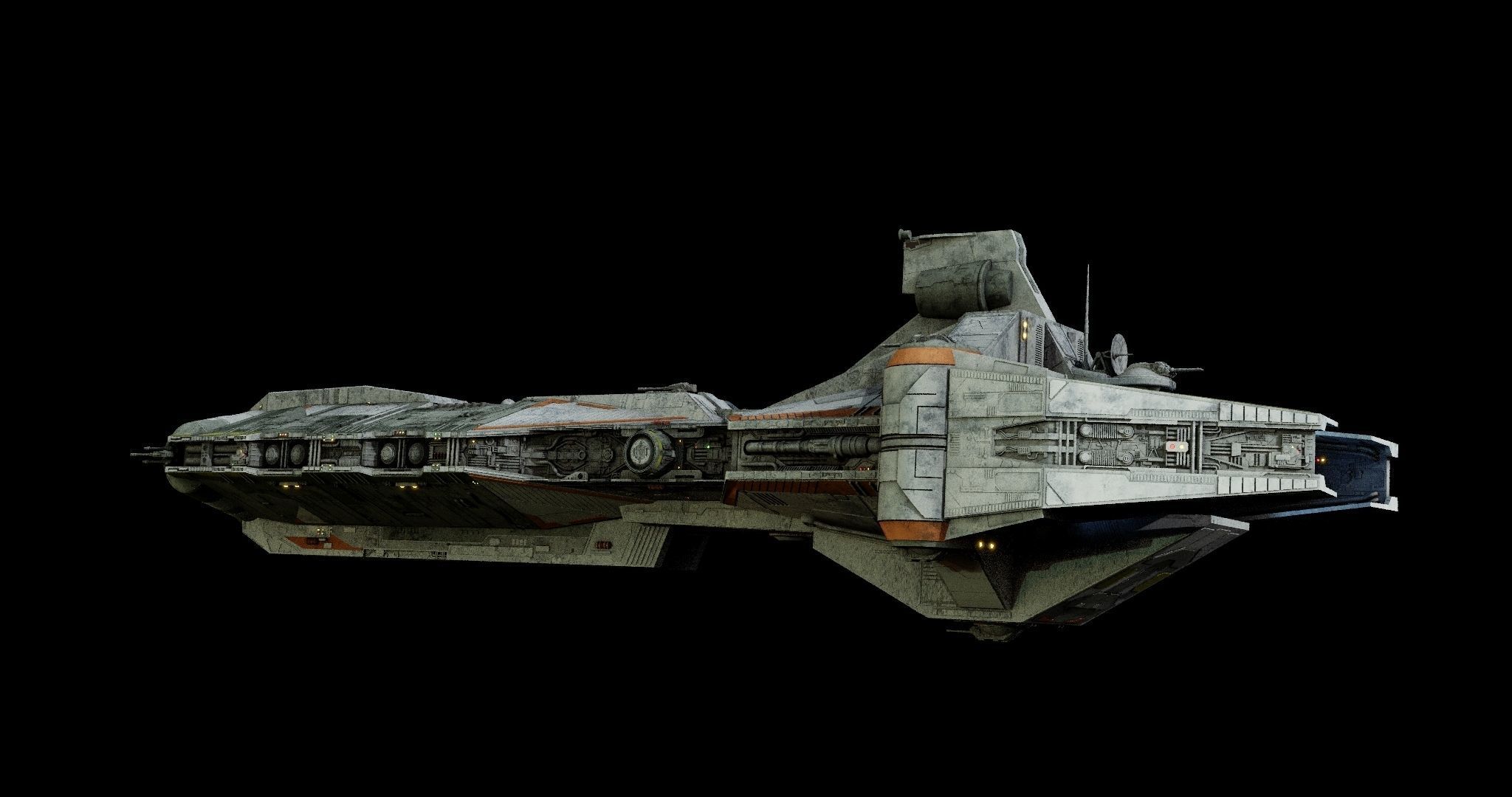 Rebel Command Ship Blue Chief and Phoenix Home  - Star Wars 3D model_14