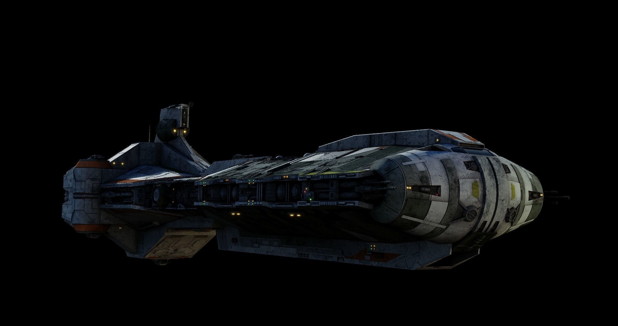 Rebel Command Ship Blue Chief and Phoenix Home  - Star Wars 3D model_11
