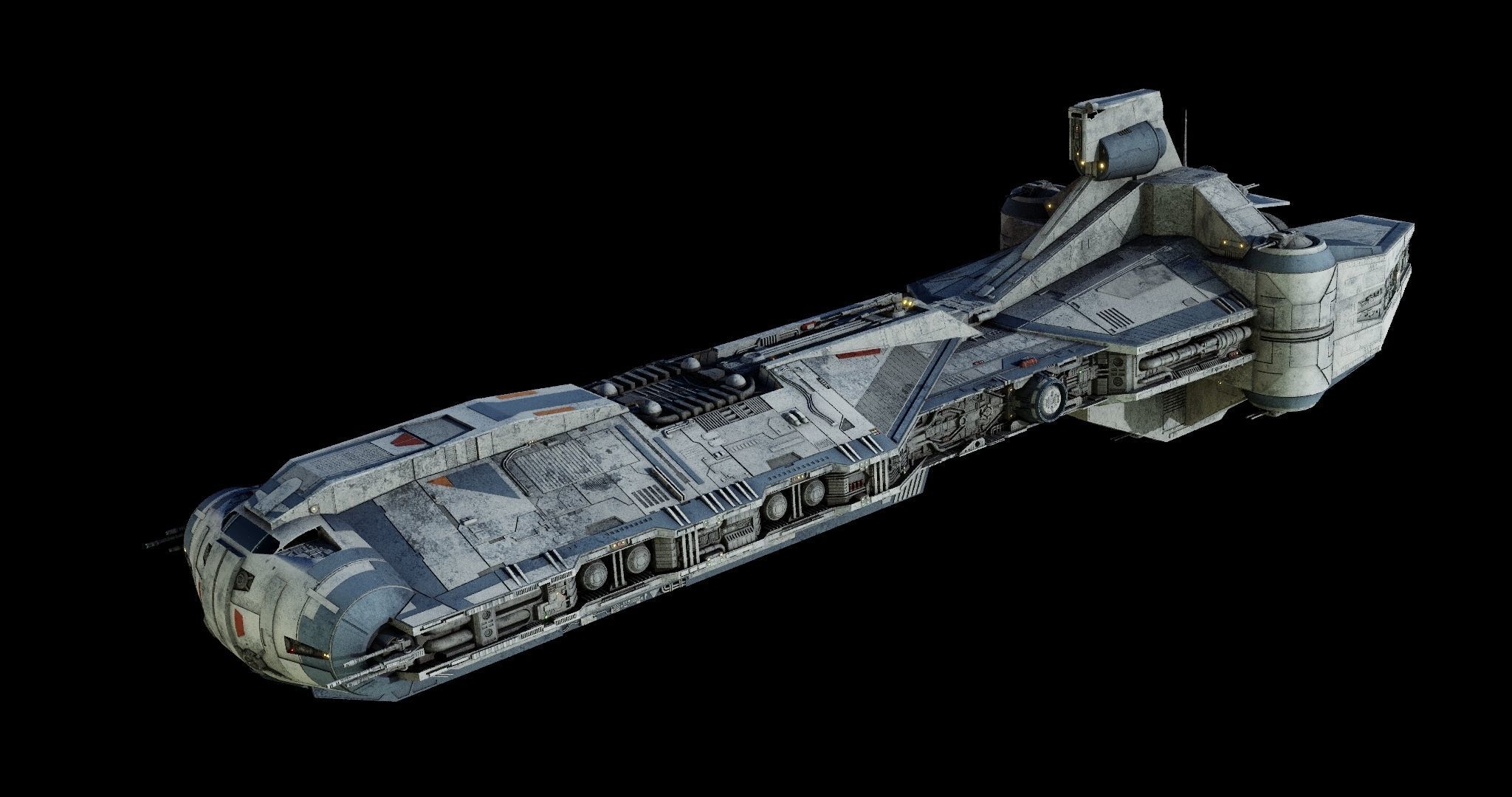 Rebel Command Ship Blue Chief and Phoenix Home  - Star Wars 3D model_1