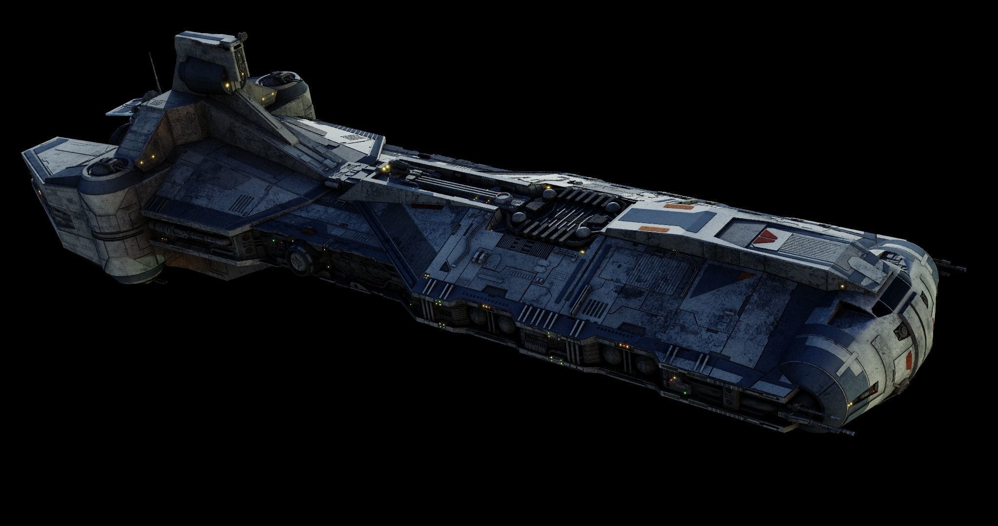 Rebel Command Ship Blue Chief and Phoenix Home  - Star Wars 3D model_3