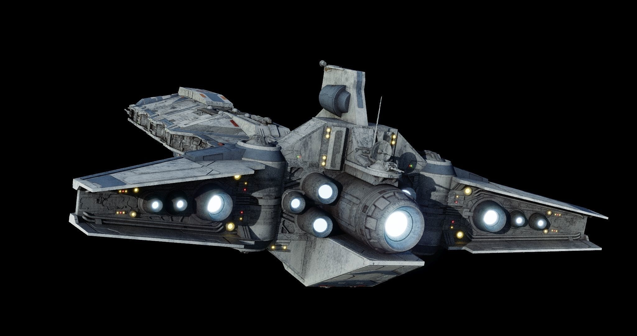 Rebel Command Ship Blue Chief and Phoenix Home  - Star Wars 3D model_5