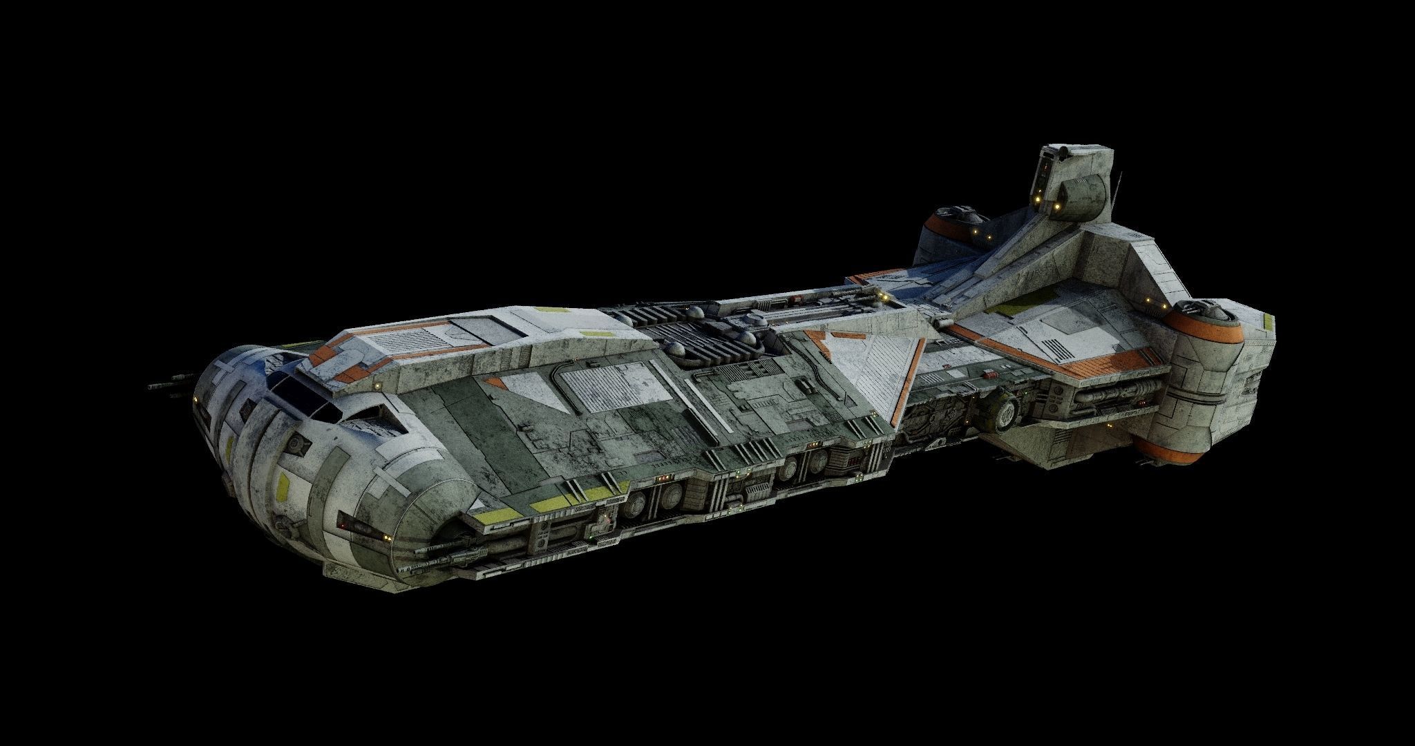 Rebel Command Ship Blue Chief and Phoenix Home  - Star Wars 3D model_8