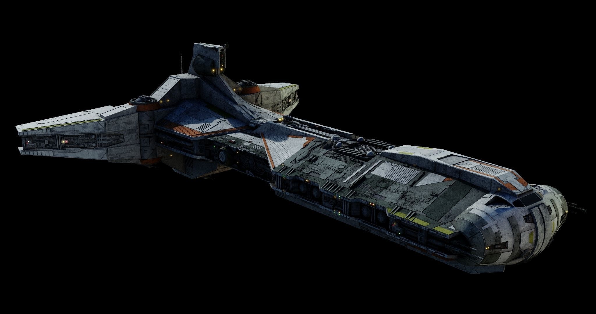 Rebel Command Ship Blue Chief and Phoenix Home  - Star Wars 3D model_17