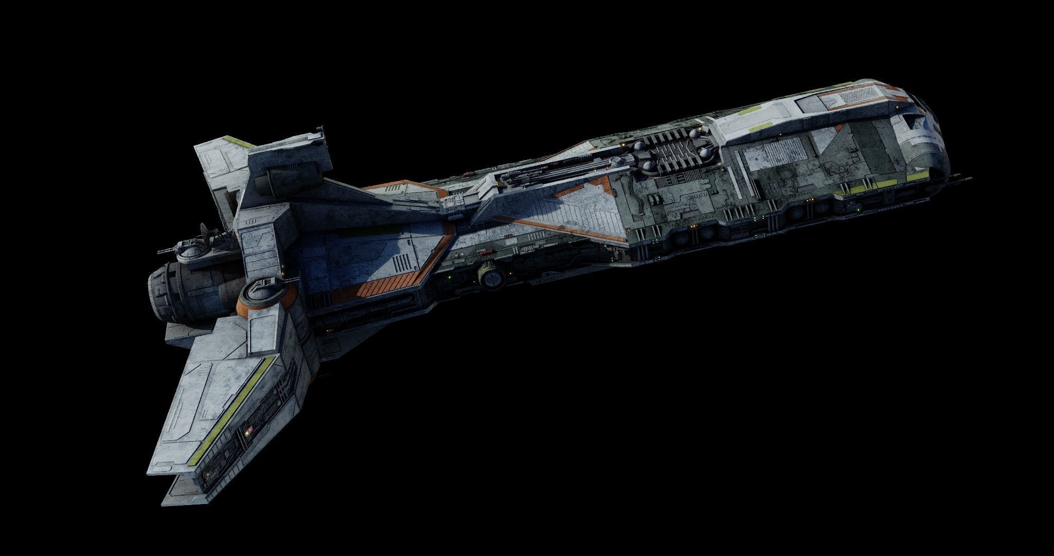 Rebel Command Ship Blue Chief and Phoenix Home  - Star Wars 3D model_18