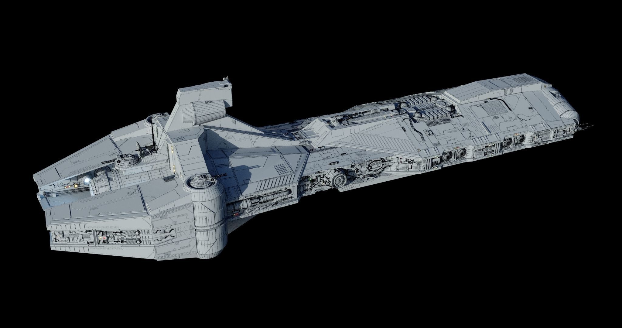 Rebel Command Ship Blue Chief and Phoenix Home  - Star Wars 3D model_22