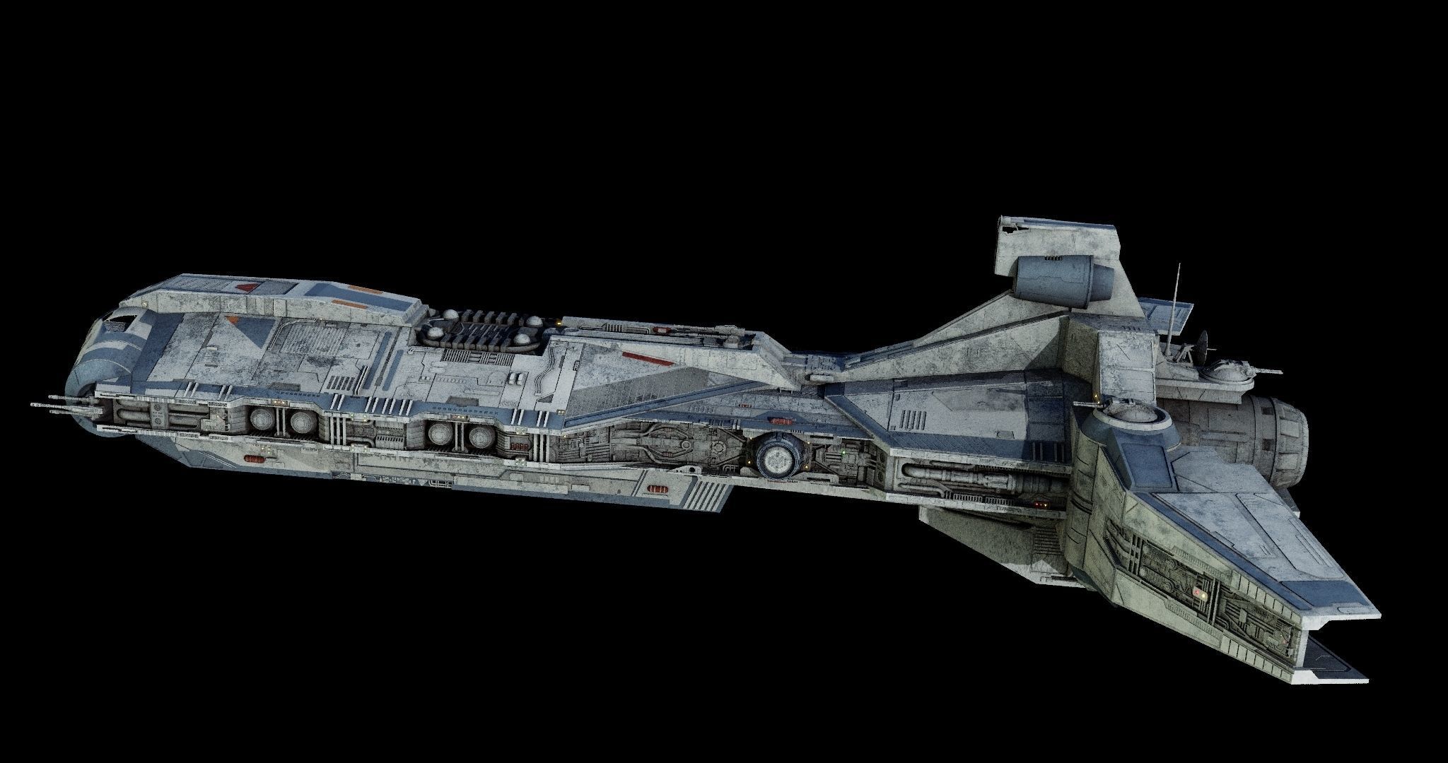 Rebel Command Ship Blue Chief and Phoenix Home  - Star Wars 3D model_6