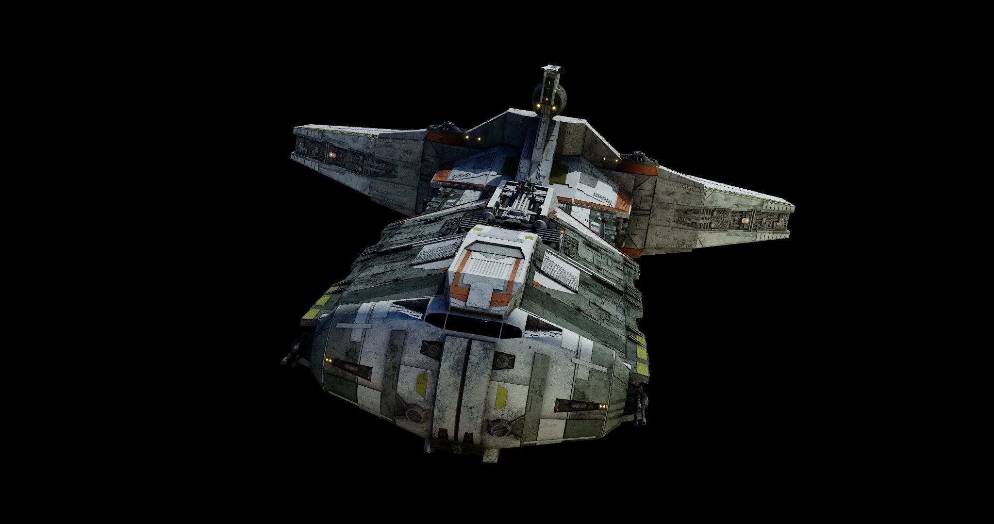 Rebel Command Ship Blue Chief and Phoenix Home  - Star Wars 3D model_16
