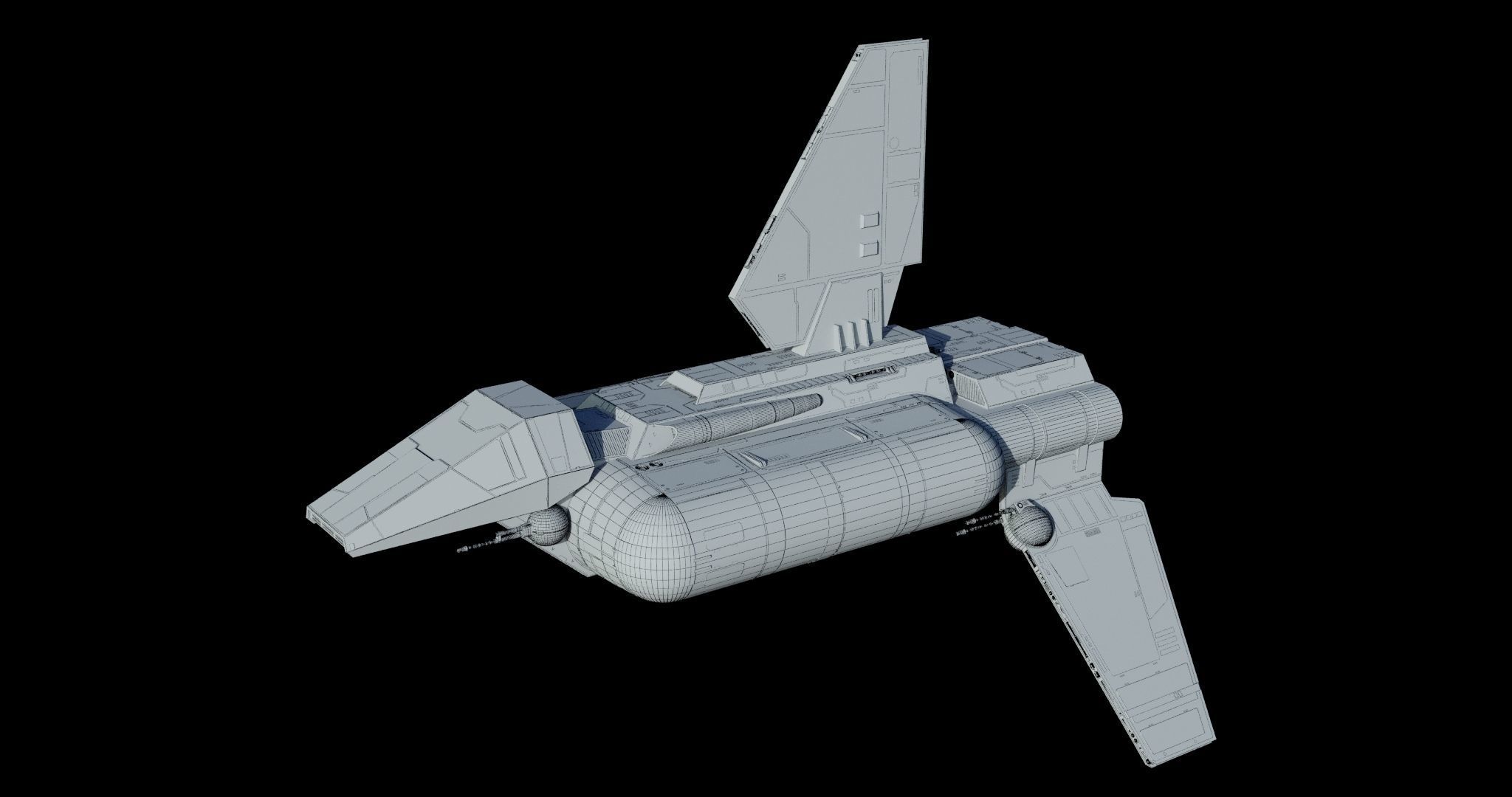Sentinel-class landing craft  - Star Wars 3D model_17