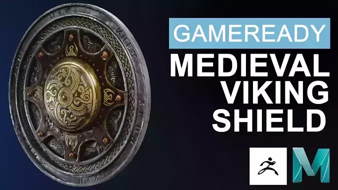 GAMEREADY ASSET - Medieval Viking Shield