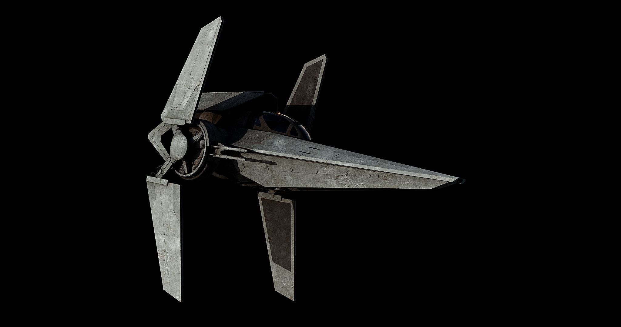 V-wing starfighter  - Star Wars 3D model_7