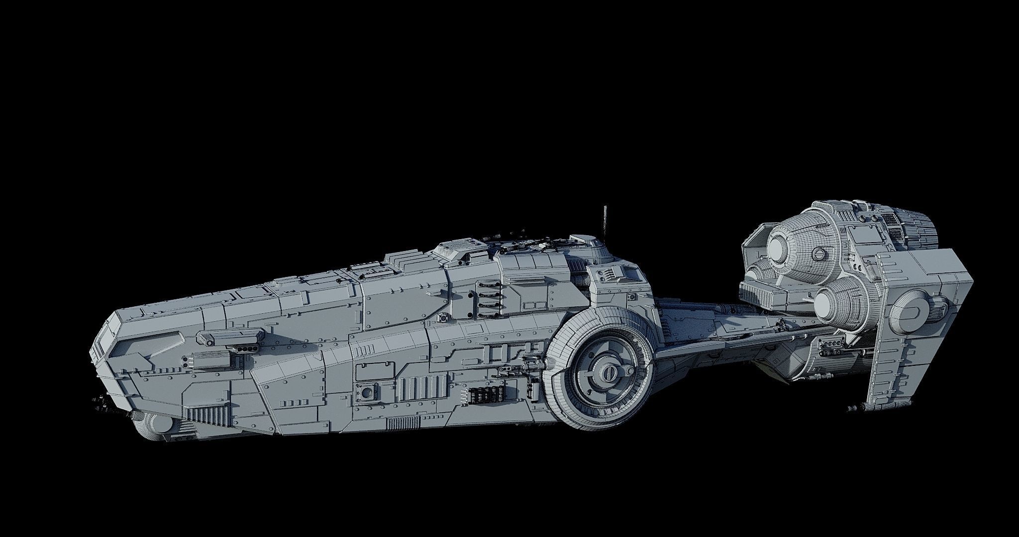 YV-337 light freighter - Star Wars 3D model_11