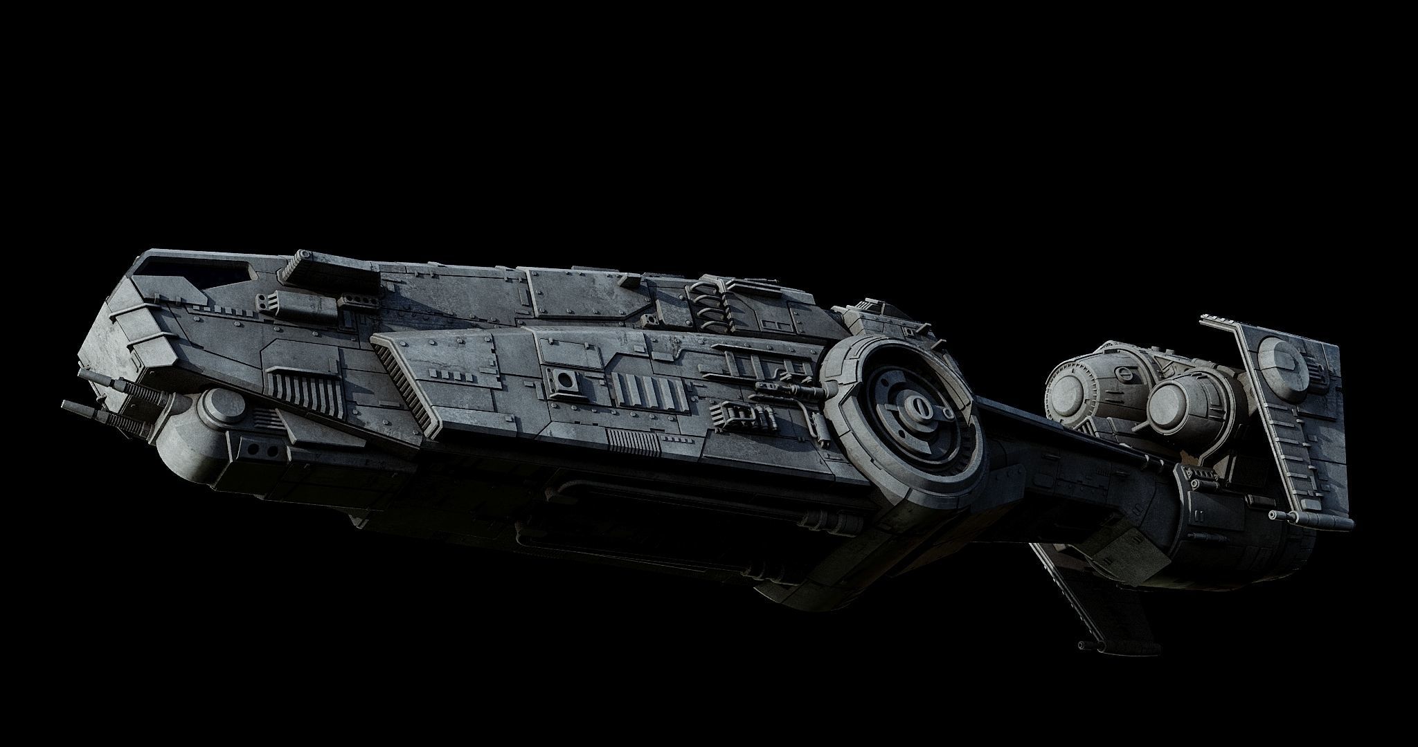 YV-337 light freighter - Star Wars 3D model_2