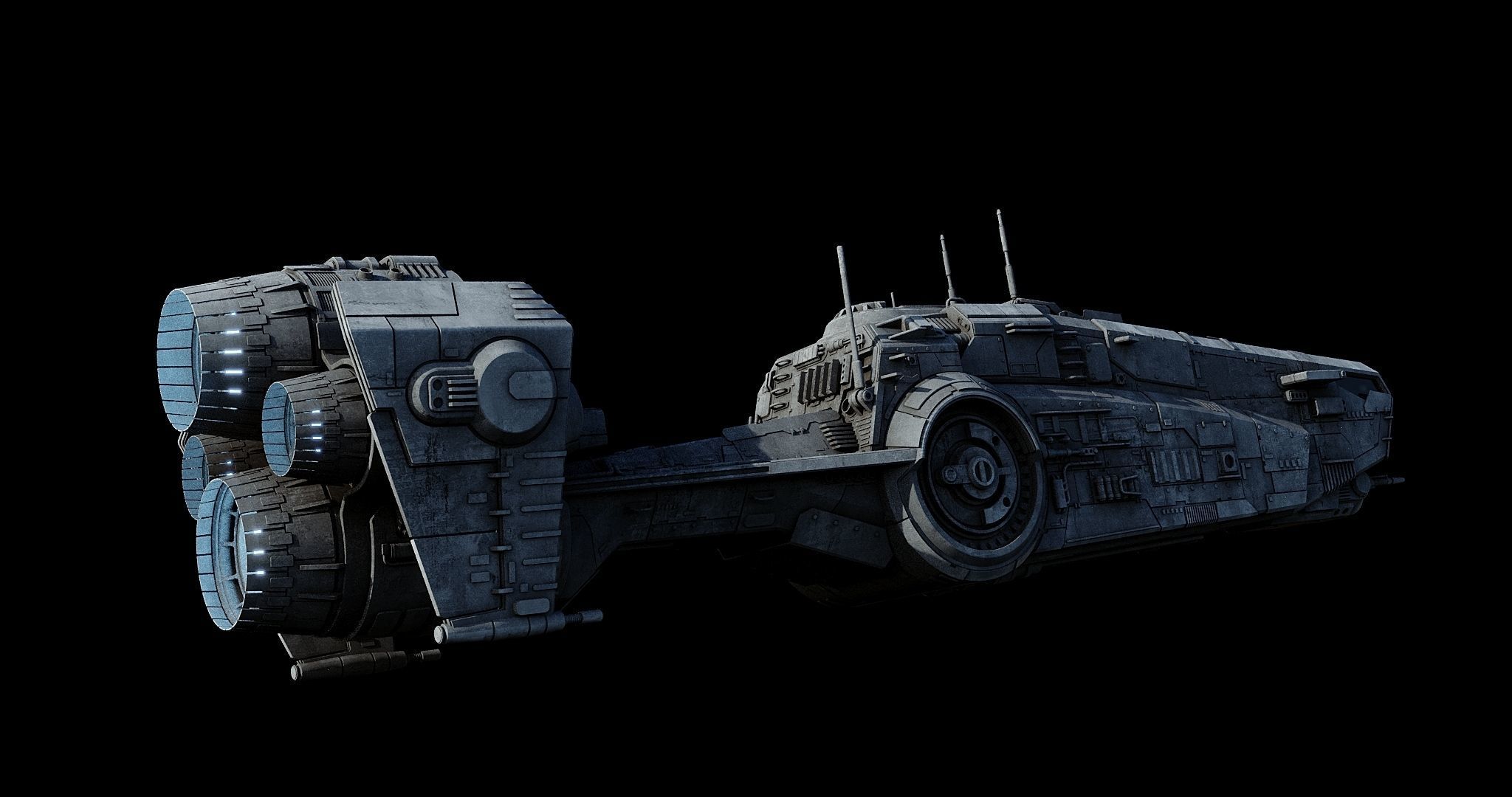 YV-337 light freighter - Star Wars 3D model_7
