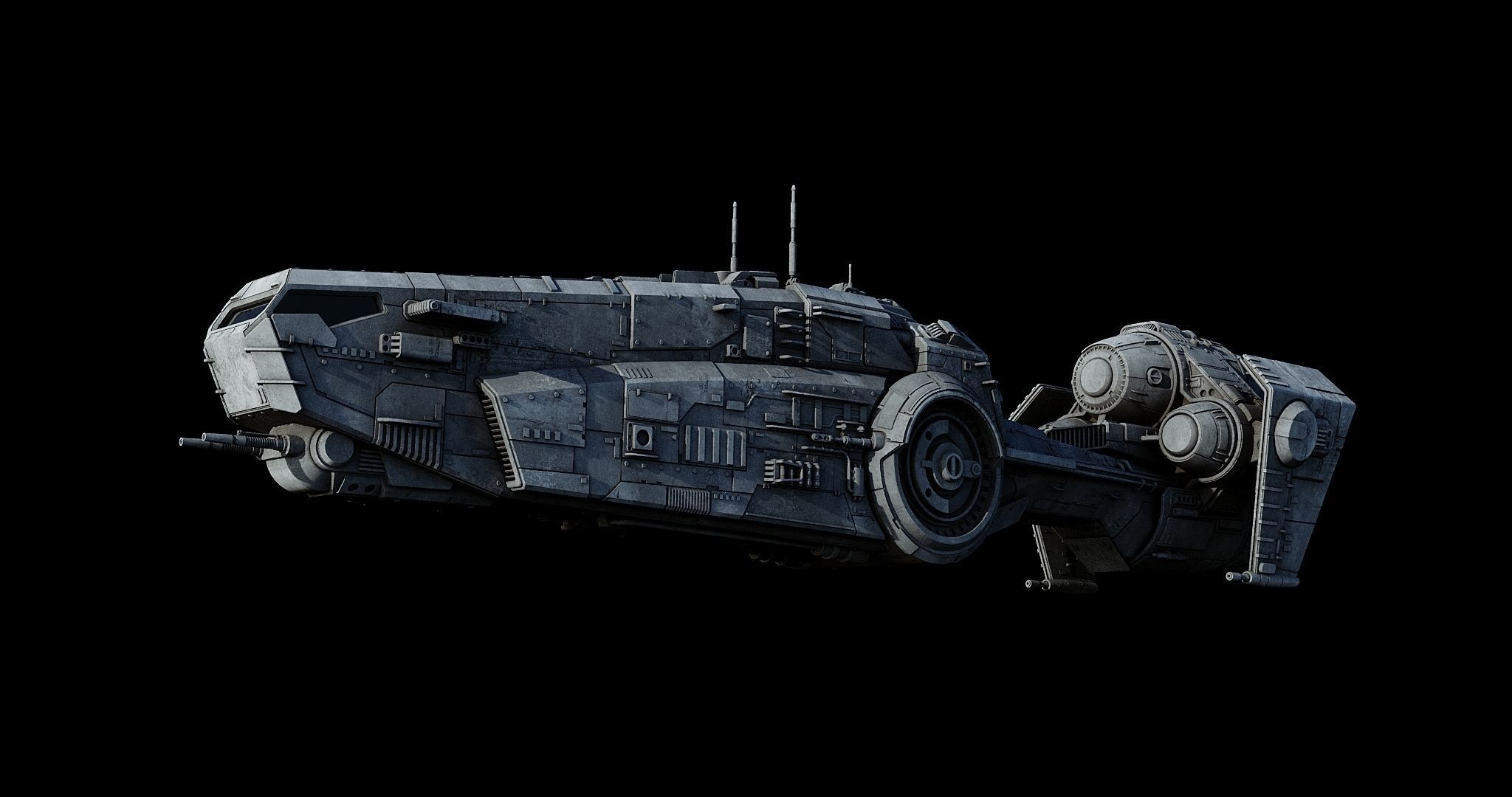 YV-337 light freighter - Star Wars 3D model_10