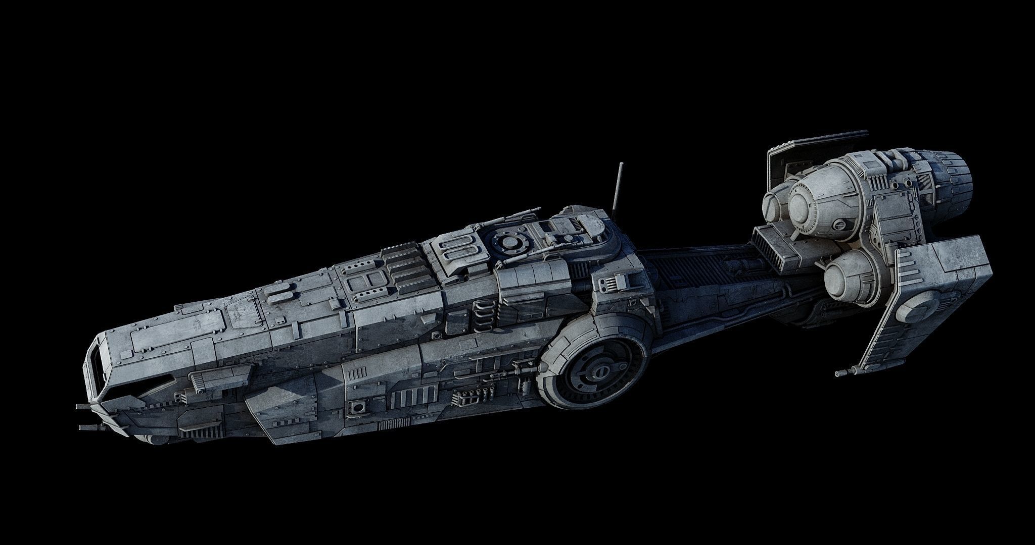 YV-337 light freighter - Star Wars 3D model_3
