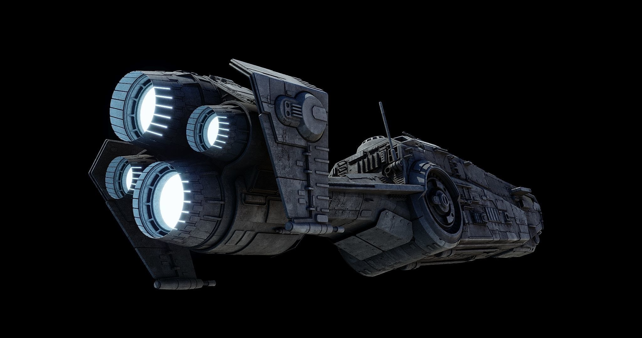 YV-337 light freighter - Star Wars 3D model_6
