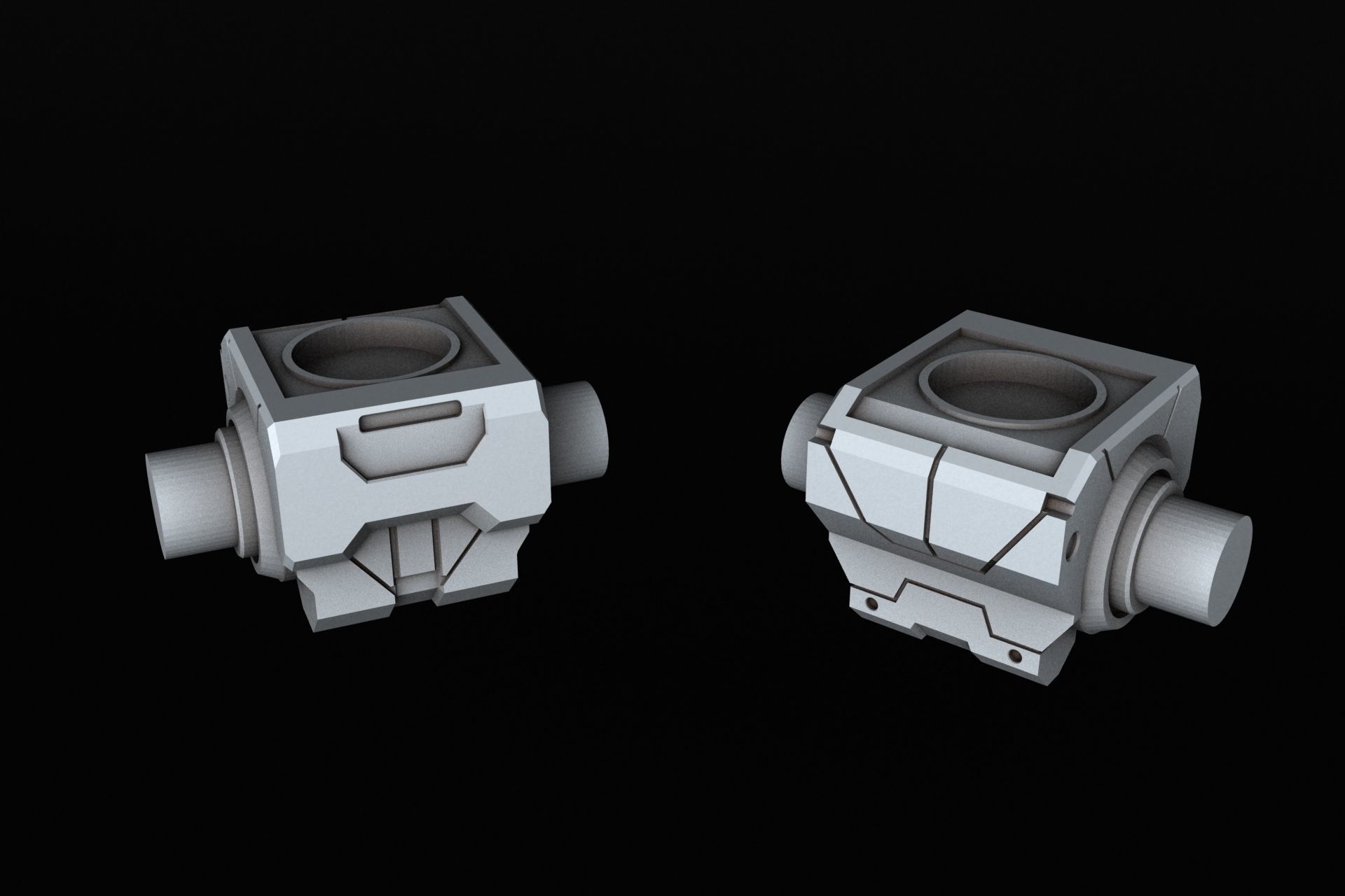 BlackJack futuristic robot 3D print model_18