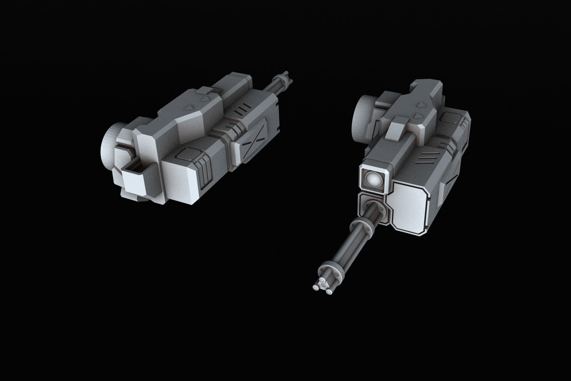 BlackJack futuristic robot 3D print model_6