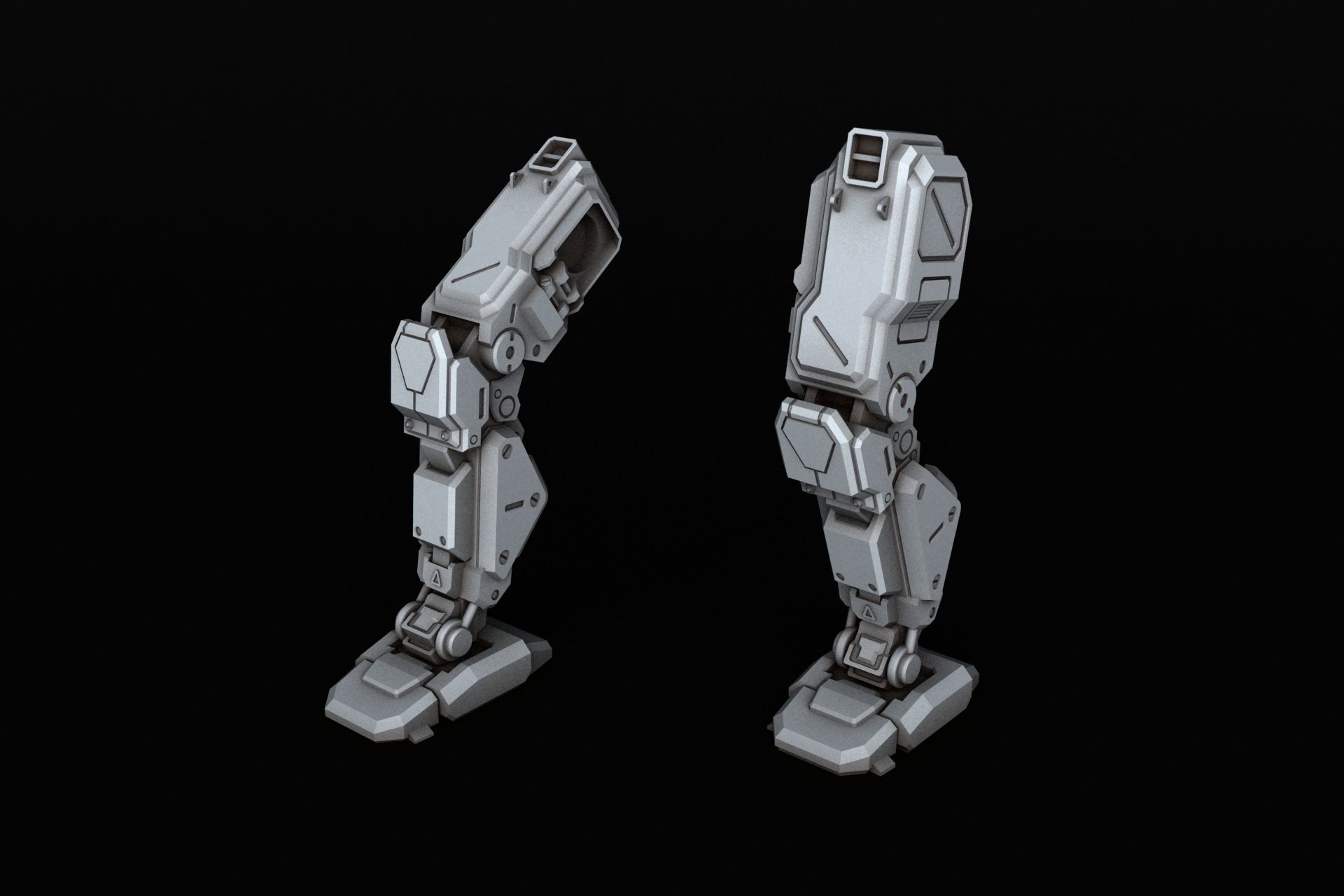 BlackJack futuristic robot 3D print model_9