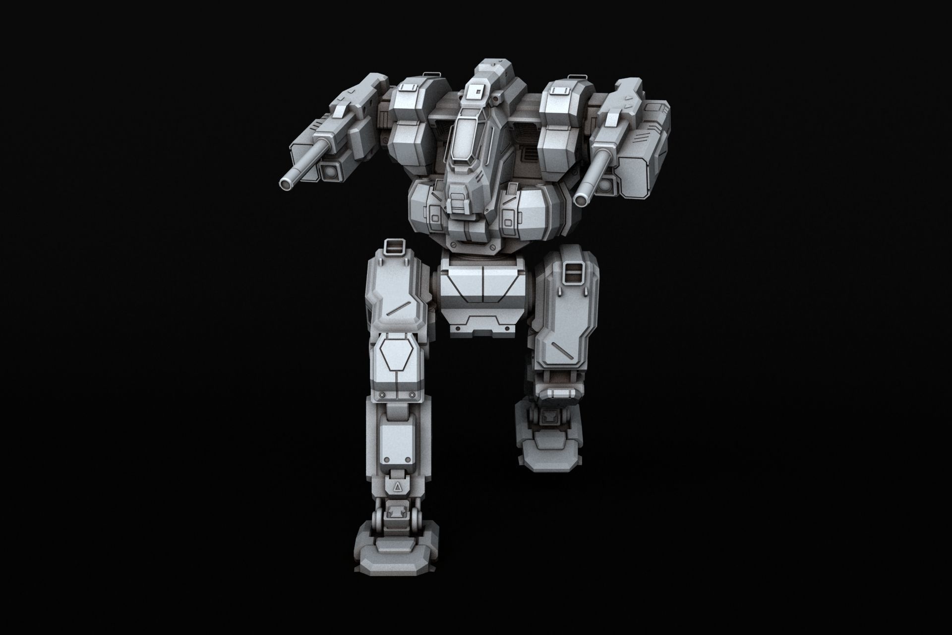 BlackJack futuristic robot 3D print model_11