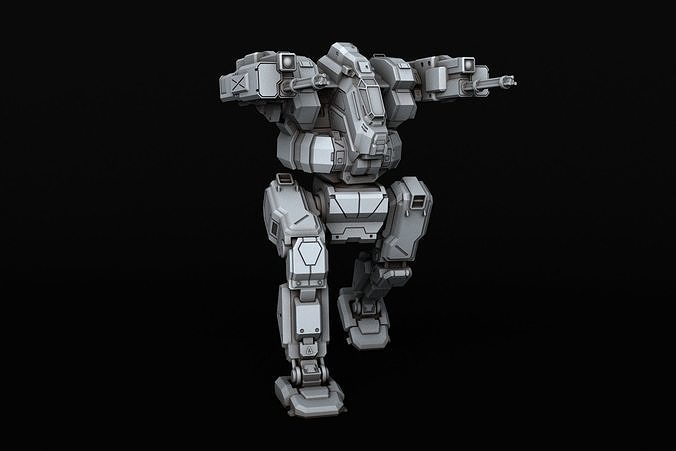 BlackJack futuristic robot 3D print model